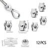 Pack of 12 M3 Wire Rope Clamps, Durable Simplex Clamp