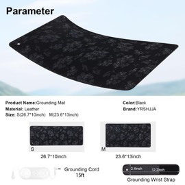 Grounding Mat,for Foot Therapy, Universal Grounding Sleep Mat,Grounding Yoga Mat,Improve Energy,Sleep Assist and Helps with Anxiety,Wear Grounded Wrist Strap