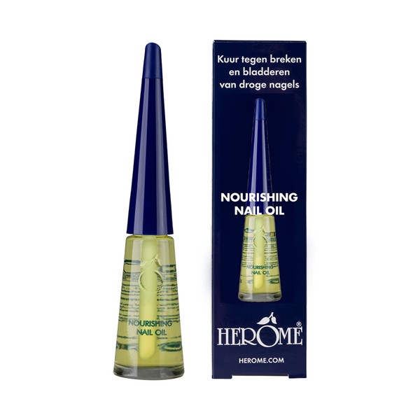 Herome Nourishing nail oil – the oil nourishes and repairs dry, hard and brittle nails – makes hardened nails elastic again – especially good in combination with nail hardener (Nourishing Nail Oil) – 10 ml.