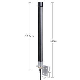 Bingfu 4g LTE Long Range Cellular Antenna Wall Mount - 9.84ft Cable - with SMA to Dual SMA Adater - Compatible with Spypoint Link Micro Covert Wildlife Hunting Game Cam Outdoor Mobile Security Camera