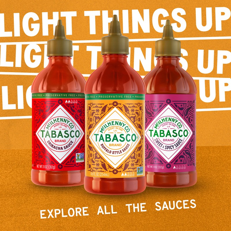 TABASCO Brand Buffalo Style Sauce, Medium Hot Sauce, Easy-to-Squeeze Bottle,