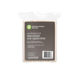 Caronlab Disposable Mini Wooden Spatula Brow Beaters, 500 count