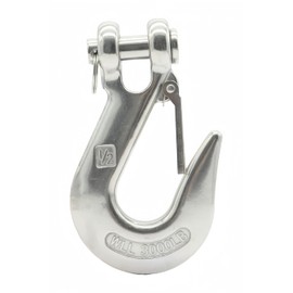 MAMDAFAON 1/2 Inch Safety Chain Hook with Latch,Heavy Duty Clevis Slip Hook Lifting Hook Winch Hook Tow Hook for Chain,304 Stainless Steel Crane Grab Hook Trailer Chain Hook,Capacity 3000Lbs