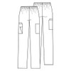 Cherokee womens Workwear Pull-on Cargo medical scrubs pants, Navy, Medium