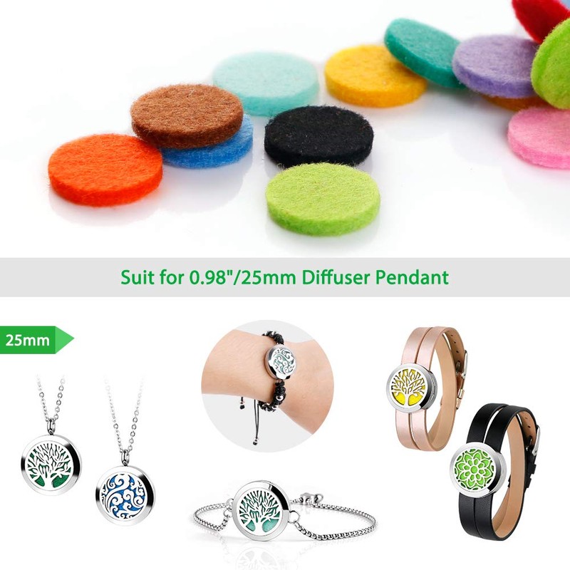 Maromalife 60 PCS Essential Oil Refill Pads, 0.67 Inch Felt