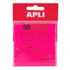 APLI 19570 Clear Sticky Notes 75x75mm Pink 50 Clear Sheets