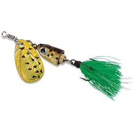 Vibrax Shallow Spinner 3/16 Black Chartreuse