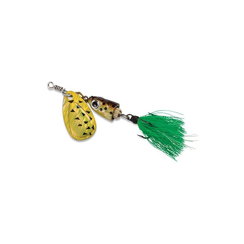 Vibrax Shallow Spinner 3/16 Black Chartreuse