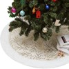 Lewondr 48 Inch Christmas Tree Skirt, Soft Velvet Christmas Tree