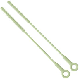 Extra Long Straw Cleaner,Soft and Reusable Pipe Cleaner Brush,Silicone Straw Brush for Cleaning(Avocado Green)