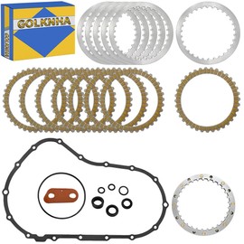 GOLKNHA Clutch Kit & Friction Plate & Clutch Primary Cover Gasket Compatible with Iron 883 1200 XL883N XL1200NS Sportster 883 1200 2004-2022 OEM# 34955-04 37911-90 37913-90 37977-90