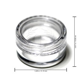 50 Clear Small 5g Grams/mL Plastic Jars for Cosmetic Sample Container Pot Cream