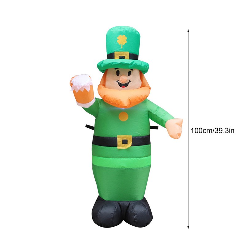 Inflatable St. Patrick Doll for Yard Garden Decorations Indoor and
