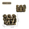 PlentifulHome 3 Wise Monkeys Statue - Hear No Evil, See