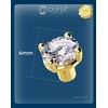 OUFER 14K Solid Gold Clea CZ Replacement Ball Externally Threaded