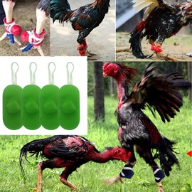 Arilaca Gamefowl Rooster Supplies Chicken Shoes Gallos De Pelea Accessories Chicken Supplies Poultry Care Supplies Leg Protect 2 Pairs Color Pink and Green