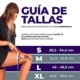 Rodillera deportiva - Rodillera de compresión de cobre para entrenamiento, alivio del dolor de artritis y apoyo - Rodillera de compresión de cobre... 
