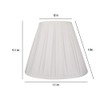 Off White Medium Pleated Barrel Lamp Shades, ALUCSET TC Cloth