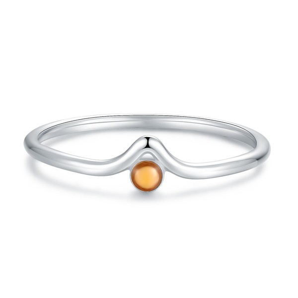 AMBCESSER Mustard Seed Ring 925 Sterling Silver Mountain Faith Stacking