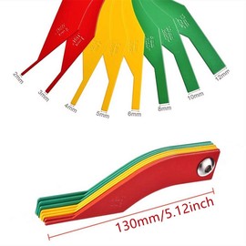 2PCS Brake Pad Measuring Ruler Brake Pad Measuring Ruler Brake Pad Thickness Measuring Ruler Brake Pad Thickness Gauge Measuring Ruler Tool Set