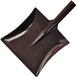 Amig - Raccoglitore manuale a pala quadrata Mod.4 in acciaio metallico rifinito in marrone | Pulizia resistente e durevole di polvere, spazzatura, cenere o foglie | Dimensioni: 200 x 215 mm