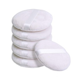 Topwon 4'' Powder Puff Large Body Puff Soft Jumbo Velour Puff - Great to Apply Dusting Powder After Bath
