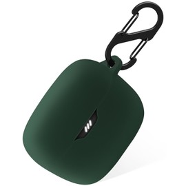 Geiomoo Silicone Case for JBL Tune Buds, Protective Cover with Carabiner (Emerald Green)