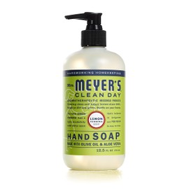 MRS. MEYER'S CLEAN DAY Hand Soap, Made with Essential Oils, Lemon Verbena, 12.5 fl. oz