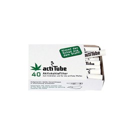 actiTube - Activated Charcoal Filter for Rolling 9 mm - 1 Box = 40 Filters