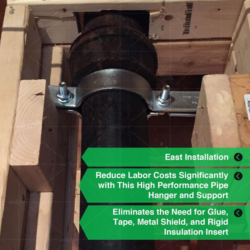 Highcraft RISEG01-10 Riser Wall Ceiling Mount Vertical Piping Support-Plumbing Extension