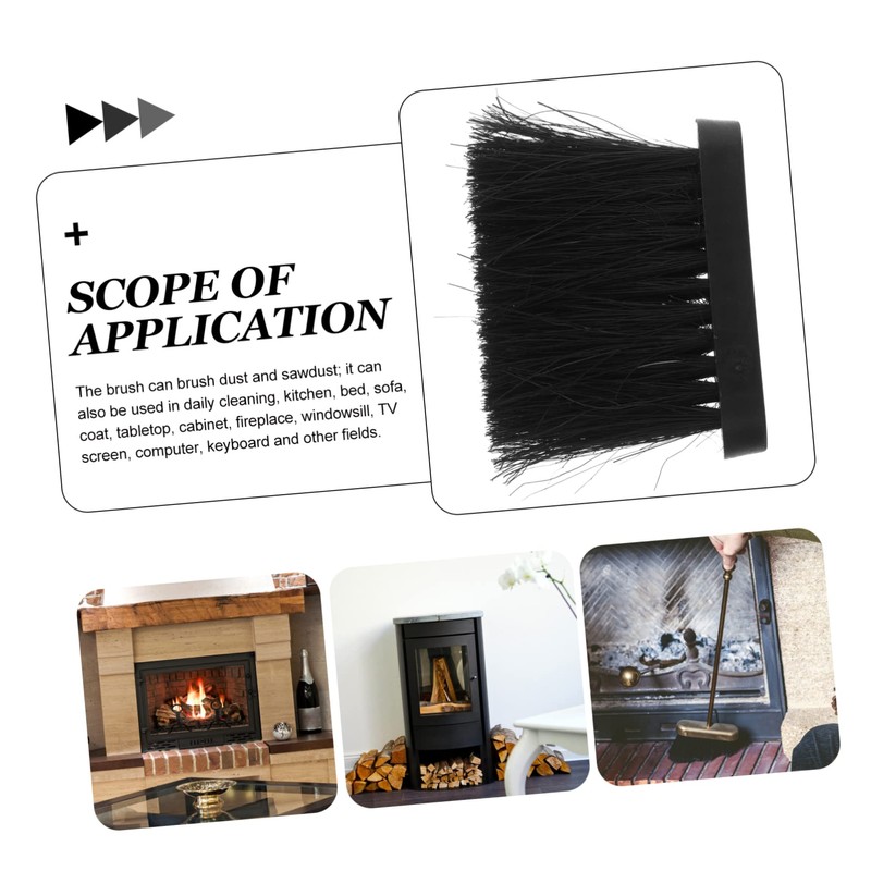 MAGICLULU 2pcs Fireplace Brush Head Replacement for Chimney Cleaning Fireplaces