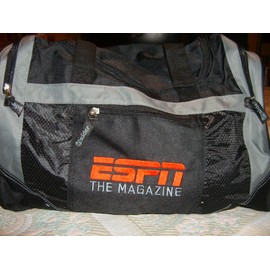 ESPN New ESPN Duffel Gear Gym Bag Black Travel Carry-on Lightweight New