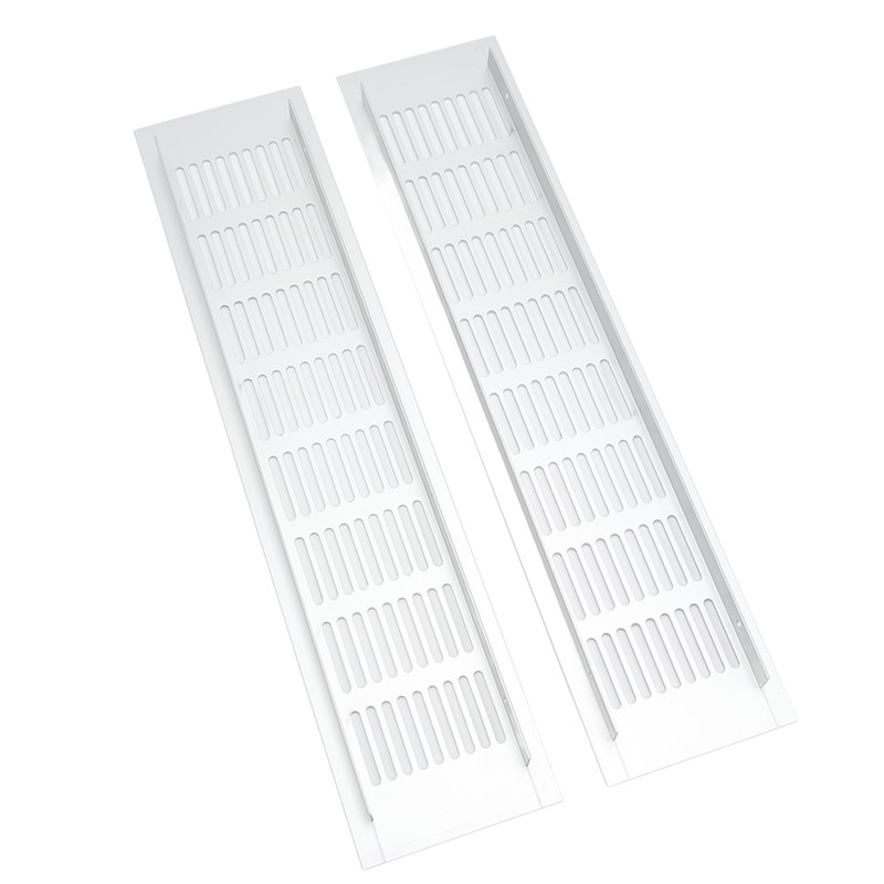 2 Pcs Air Vent Ventilation Grille Aluminium Alloy Rectangular Vent