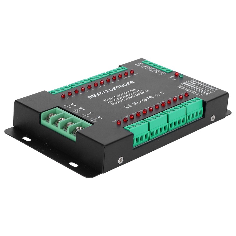 24 Channel DMX512 Decoding Controller LED Color RGB Strip Lights