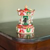 BestPysanky Musical Christmas Figurine with Spinning Carousel Horses