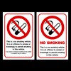 USSP&S No Smoking Double Sided Sticker - Car, Van, Taxi,