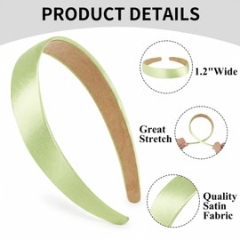 Lemon Yellow Headbands for Women Girls Satin Headband