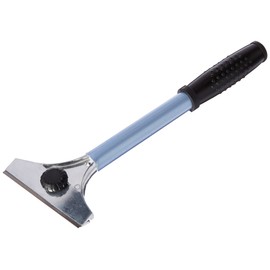 Winco 12 Grill Scraper with 4-Inch Blade and Rubber Handle, Medium, Stainless Steel