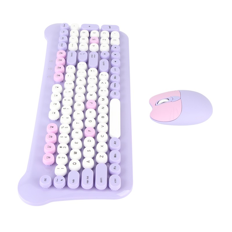Wireless Keyboard and Mouse 2.4Ghz Connection Cute Keyboard Mouse Set