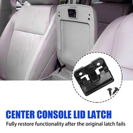 Tesnaao Pack-1 Center Console Lid Latch, Car Central Armrest Box Buckle, Durable Automobile Accessories, Compatible with Toyota 4Runner 5890812080 (Black), TESFSX2001BL-1PC