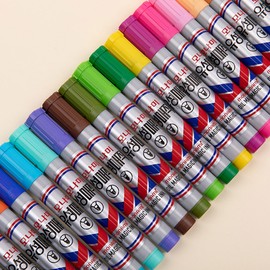 Monami [Monami] Oil-based Marker (Chisel Tip) - 12p, 1 Set (Color Selection)