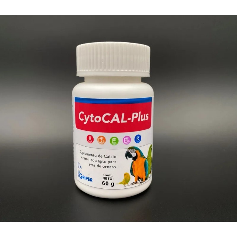 Cytocal-plus 60g. Calcio Vitaminado Para Aves De Ornato