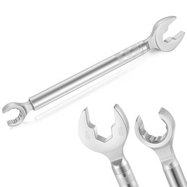 Gulfmew 2 in 1 Plumber Wrench for Faucet Valve, Angle Stop Wrench Replacement for 27023 Model 2002, Plumbing Tools for Straight Stops, Faucet Nuts, and Spigots