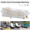 PATIO PLUS Copertura Lettino Parasole Impermeabile Tessuto Polietilene per Esterni
