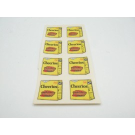 Lionel / MPC 9832 part: CHEERIOS Stickers, 8 / sheet, for boxcar, building walls