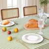 Weldomcor Striped Rectangle Tablecloth, Vinyl Tablecloth with Flannel Backing Wipeable
