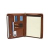 Geslun Genuine Leather Portfolio with Hidden Handle, Front Pocket, Business
