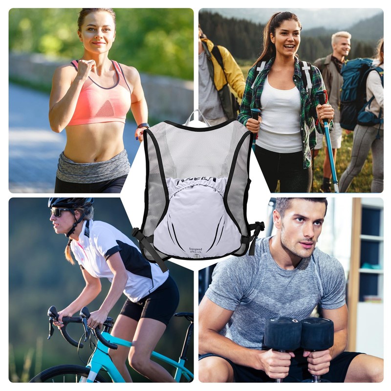 Running Vest for Women Men,Adjustable Chest Straps Running Hydration Vest,