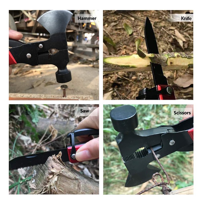 Multitool Axe Camping Tool, Christmas Stocking Stuffer Gift for Men