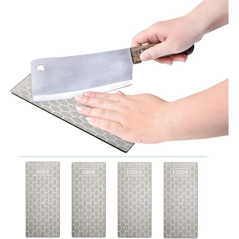 4 Pieces Diamond Sharpening Stone Grit Diamond Plate Honing Stone